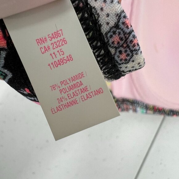 NWT VS 32D/S Paisley Bikini Set Bandeau Strappy Cheeky Swimsuit Multi-Color - Picture 5 of 16